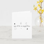 Liebe auf Mond und Rückkarte Karte (Gelbe Blume)