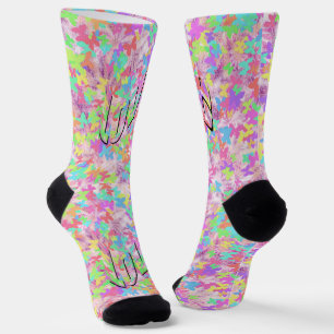 Liebe auf pastelförmigen Schmetterlingen, Crew Soc Socken
