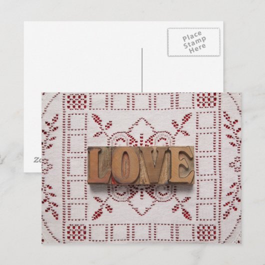 Liebe auf Postkarte (Vorne/Hinten)