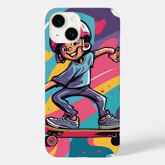 Liebe auf Rädern - Cooles Skateboarden Herzdesign  Case-Mate iPhone Hülle (Rückseite)