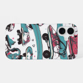 Liebe auf Rädern - Cooles Skateboarden Herzdesign iPhone 16 Hülle (Rückseite (Horizontal))