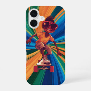 Liebe auf Rädern - Cooles Skateboarden Herzdesign iPhone 16 Hülle