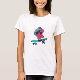 Liebe auf Rädern - Cooles Skateboarden Herzdesign T-Shirt