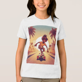 Liebe auf Rädern - Cooles Skateboarden Herzdesign Tri-Blend Shirt