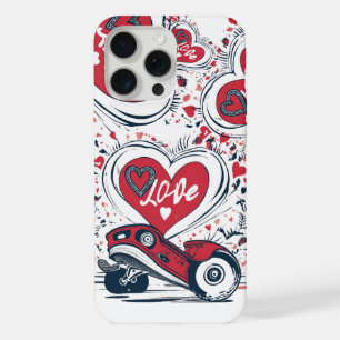 Liebe auf Rädern – Cooles Skateboarding-Herz-Desig iPhone 15 Pro Max Hülle