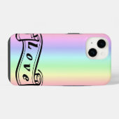 Liebe auf Regenbogen iPhone Hülle (Rückseite (Horizontal))