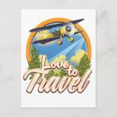 Liebe auf Reisen Einladungspostkarte (Vorderseite)