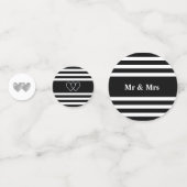 Liebe auf Schwarz-Weiß-Trauung Konfetti (Vorderseiten)