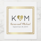 Liebe auf Weiß Weinetikett (Einzelnes Label)