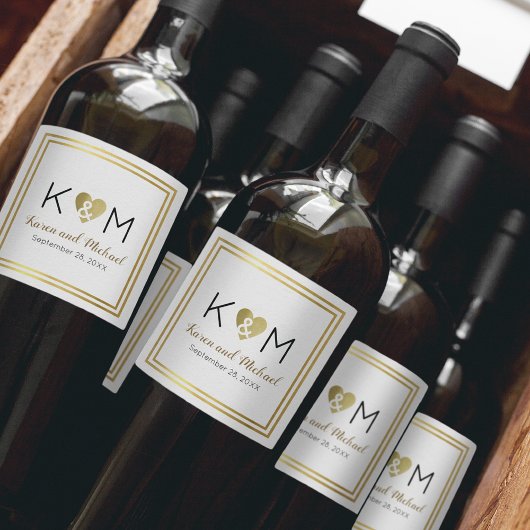 Liebe auf Weiß Weinetikett