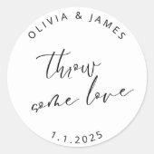 Liebe-Aufkleber auswerfen Runder Aufkleber (Vorderseite)