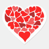 Liebe-Aufkleber Herz-Aufkleber (Vorderseite)