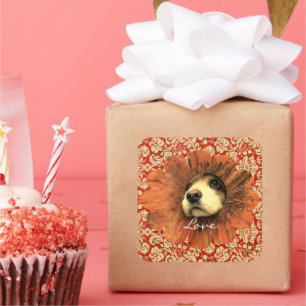 Liebe Aufkleber - Niedliches Pinkeln von Welpen au