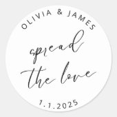 Liebe-Aufkleber verbreiten Runder Aufkleber (Vorderseite)
