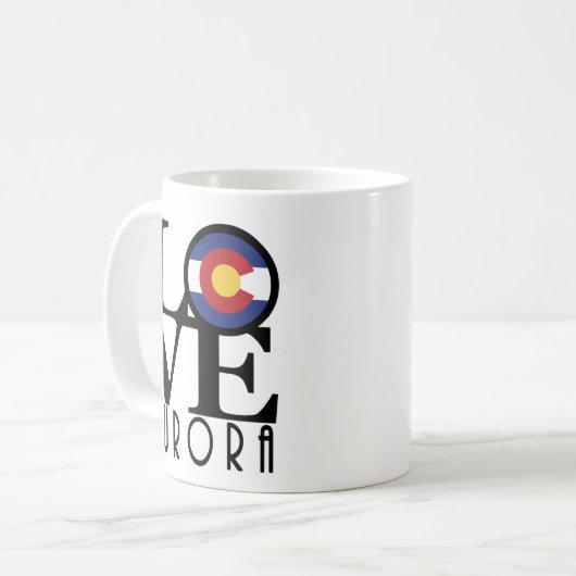 LIEBE Aurora Colorado Kaffeetasse (Vorderseite Links)