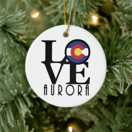 LIEBE Aurora Colorado Keramik Ornament