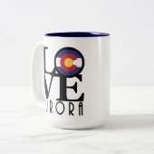LIEBE Aurora Colorado Zweifarbige Tasse (Vorderseite Links)