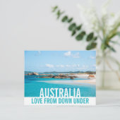 Liebe aus Australien Beach Landschaftsparadies Postkarte (Stehend Vorderseite)