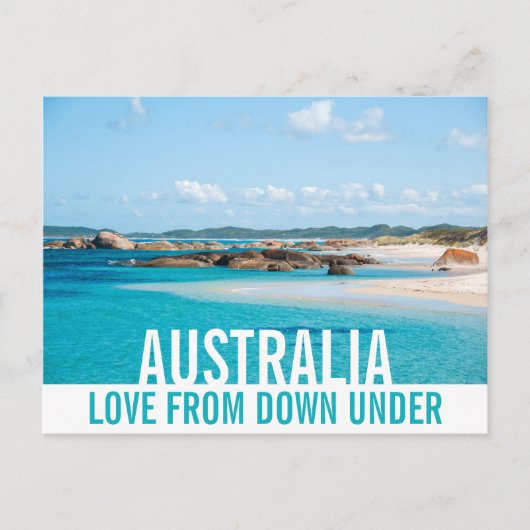 Liebe aus Australien Beach Landschaftsparadies Postkarte (Vorderseite)