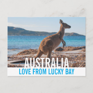 Liebe aus Australien Kangaroo Lucky Bay Foto Postkarte