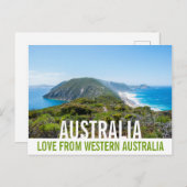 Liebe aus Australien Küstenlandschaft Klippen Postkarte (Vorne/Hinten)
