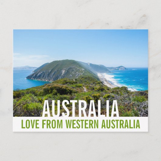 Liebe aus Australien Küstenlandschaft Klippen Postkarte (Vorderseite)