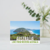 Liebe aus Australien Küstenlandschaft Klippen Postkarte (Stehend Vorderseite)