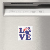 Liebe-aus-Australien-Paw-Print Magnet (In Situ (Geschirrspüler))
