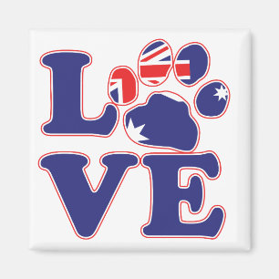 Liebe-aus-Australien-Paw-Print Magnet