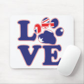 Liebe-aus-Australien-Paw-Print Mousepad (Mit Mouse)