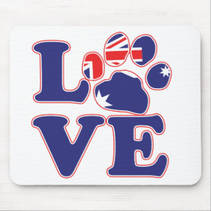 Liebe-aus-Australien-Paw-Print Mousepad