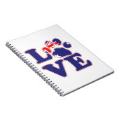 Liebe-aus-Australien-Paw-Print Notizblock (Rechte Seite)