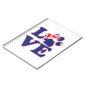 Liebe-aus-Australien-Paw-Print Notizblock (Linke Seite)