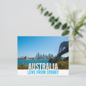 Liebe aus Australien Sydney Harbour Bridge Opera Postkarte (Stehend Vorderseite)