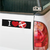 Liebe aus Dänemark - Lächelflagge Autoaufkleber (Auf Lkw)