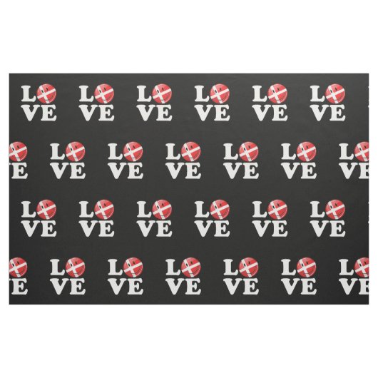 Liebe aus Dänemark - Lächelflagge Stoff (Fat Quarter (45,7 x 55,9 cm))