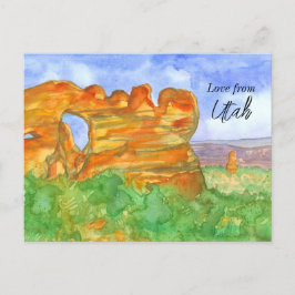 Liebe aus dem Roten Felsen Utah Südwestwüste Postkarte
