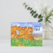 Liebe aus dem Roten Felsen Utah Südwestwüste Postkarte (Stehend Vorderseite)