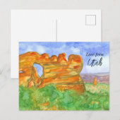 Liebe aus dem Roten Felsen Utah Südwestwüste Postkarte (Vorne/Hinten)