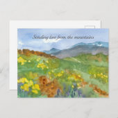 Liebe aus den Bergen schicken Denken Sie an Ihre W Postkarte (Vorne/Hinten)
