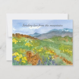 Liebe aus den Bergen schicken Denken Sie an Ihre W Postkarte