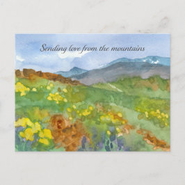 Liebe aus den Bergen schicken Denken Sie an Ihre W Postkarte
