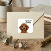 Liebe aus Detroit Quadratischer Aufkleber