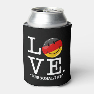Liebe aus Deutschland - Lächelflagge Dosenkühler