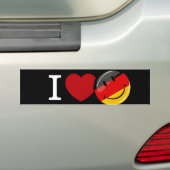 Liebe aus Deutschland lächelnd Flagge Autoaufkleber (Auf Auto)