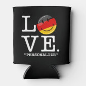 Liebe aus Deutschland lächelnd Flagge Dosenkühler (Vorderseite)