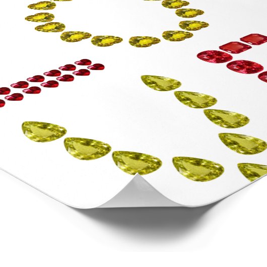 Liebe aus Edelsteinen Poster (Ecke)