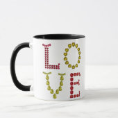 Liebe aus Edelsteinen Tasse (Links)