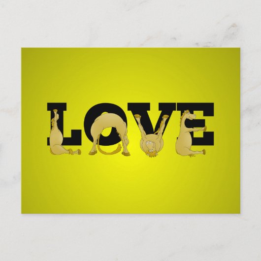 LIEBE aus einem sehr flexiblen Pony Postkarte (Vorderseite)