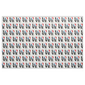 Liebe aus Frankreich - Lächelflagge Stoff (Yard (91,4 cm))